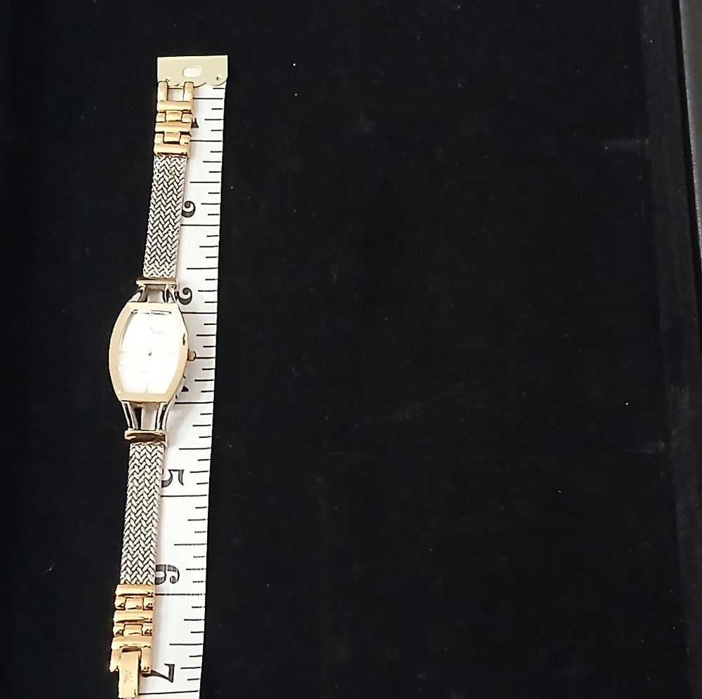 Anne Klein Gold-Tone Mesh Bracelet WatchVintage 90's Classic Diamond - Picture 11 of 12